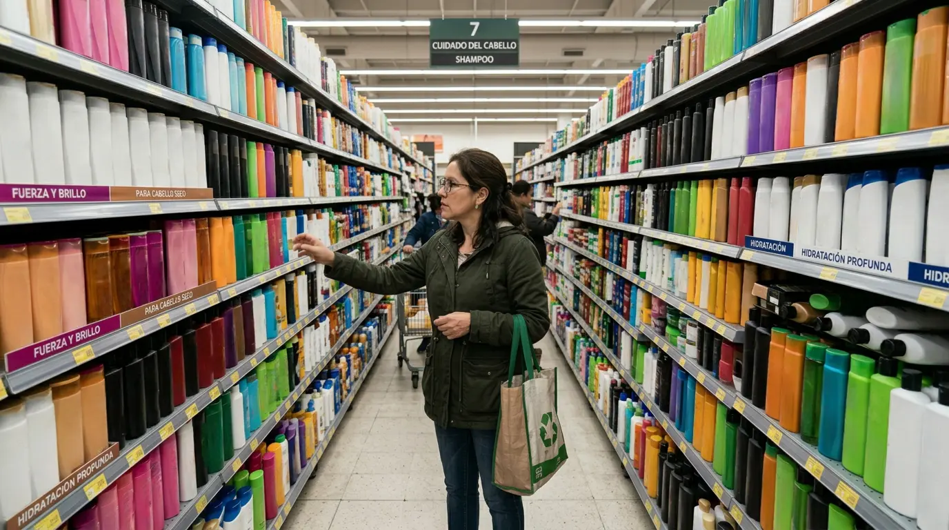 Shopper recorriendo la categoría de Personal Care en un supermercado del canal moderno